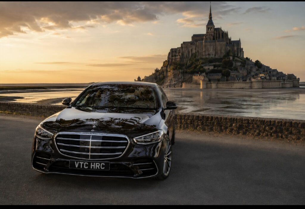 Mercedes classe S au Mont Saint Michel