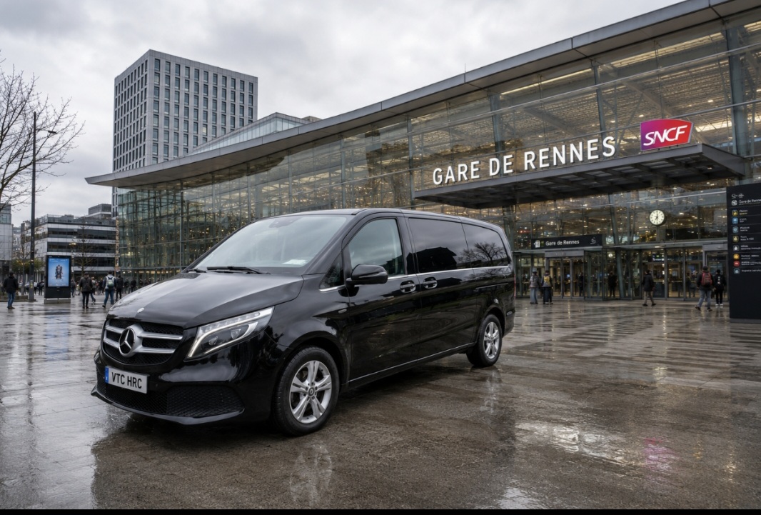 Service de chauffeur privé VTC à la gare de Rennes