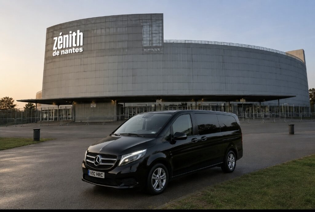 Van Mercedes Classe V devant le Zénith de Nantes